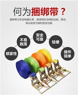旺业机电-云南货物捆绑带拉紧器货物固定行李捆绑带货车刹车带收紧器-无钩款4米