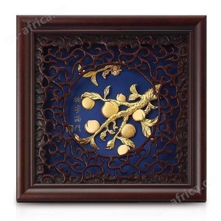 金箔工艺品挂件定制 金箔挂画来图定做logo 教师节礼品 金属工艺品礼品