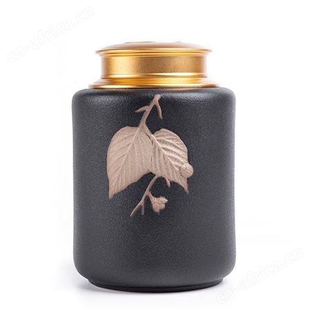 仿古陶瓷浮雕茶叶罐 密封红茶罐家用储物罐定制logo 旅行便携茶仓 陶瓷茶叶罐厂家