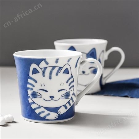 稻草猫屋 花虎猫咪马克杯两入组 美泽重庆礼品公司 礼品定制公司加盟 MY-XJMY-L8-167
