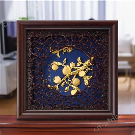 金箔工艺品挂件定制 金箔挂画来图定做logo 教师节礼品 金属工艺品礼品