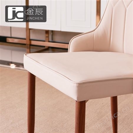卡尔森苏州家具定制北欧轻奢餐椅铁艺餐椅简约网红椅子家用餐厅创意椅子奶茶休闲椅