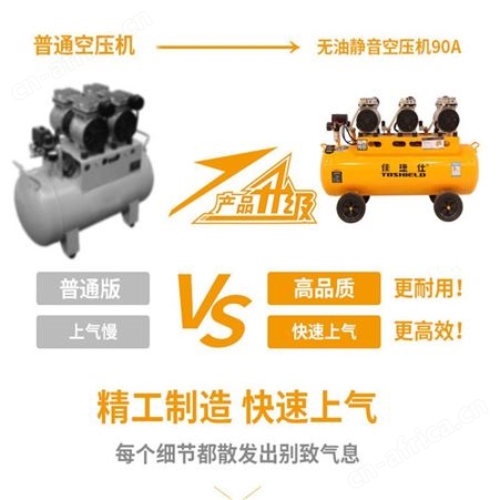 曲靖空压机厂家 无油空压机90L 空压机保养