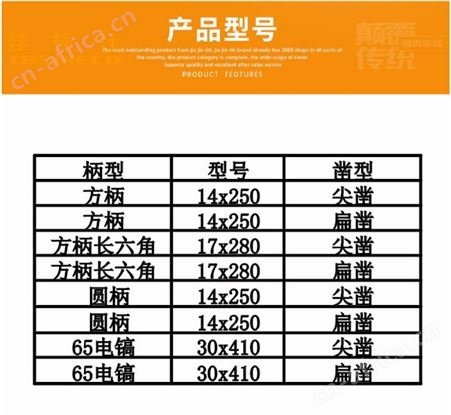 金指数佳捷仕云南镐钎-长六角（扁凿）（尖凿）