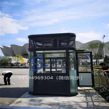 同创金属雕花板岗亭 保安亭户外小区治安值班室 停车场不锈钢岗亭 氟碳漆艺术岗亭 TC同创岗亭厂