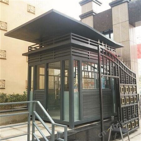 西安岗亭收费亭物业小区值班室钢结构治安亭不锈钢岗亭