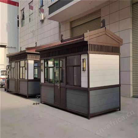 艺术保安亭治安亭户外小区门卫值班室停车场现货钢结构可定制岗亭厂家西安同创岗亭生产厂家