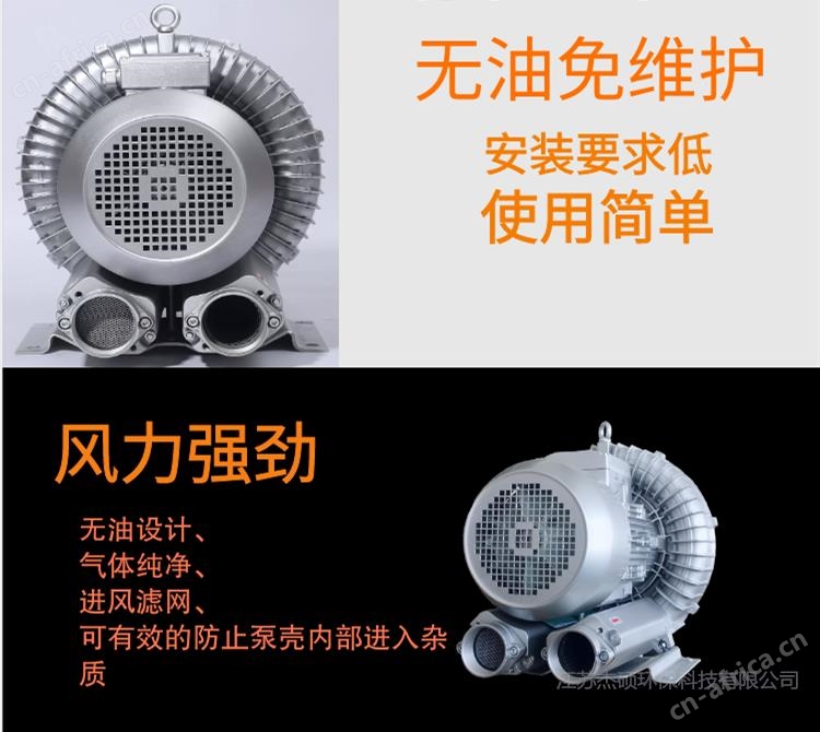 鸡粪发酵曝气风机 有机肥发酵曝气高压漩涡风机示例图2