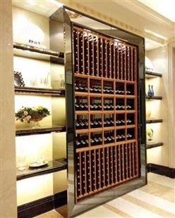 新中式不锈钢酒柜 兰州酒庄酒柜酒架报价单