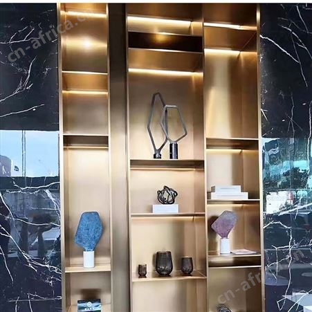 玫瑰金不锈钢红酒酒柜 广东不锈钢展示柜玻璃酒柜