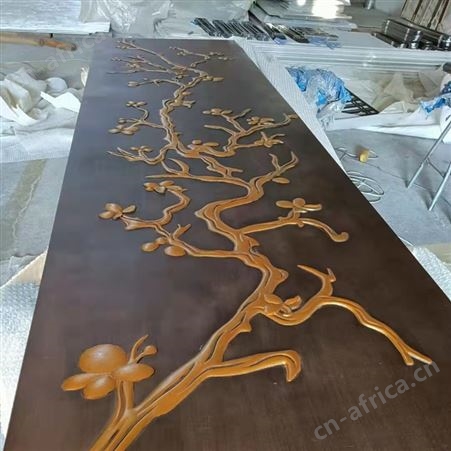 铝合金定制雕刻壁画 售楼部大厅装饰背景墙 旺店雕刻工艺品