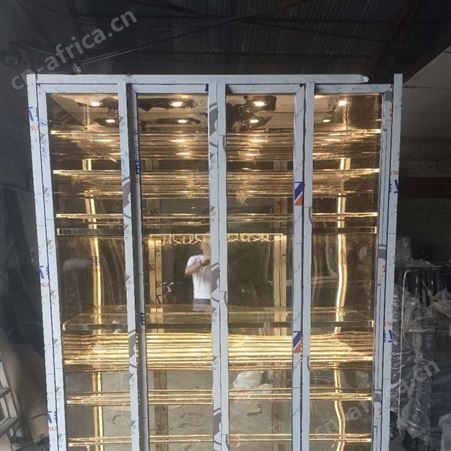 玫瑰金不锈钢红酒酒柜 广东不锈钢展示柜玻璃酒柜