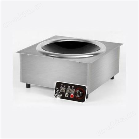 方形商用嵌入式5KW凹面电磁炉5000W小炒柴火灶铁锅炖专用电磁灶