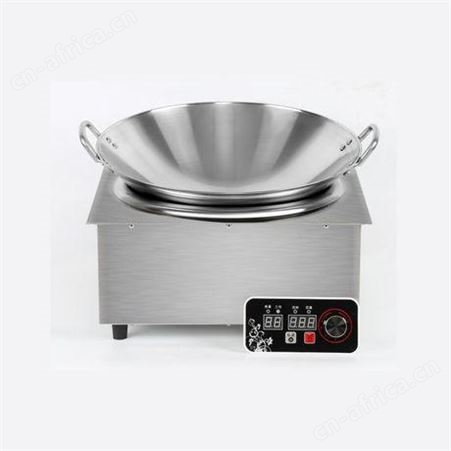 方形商用嵌入式5KW凹面电磁炉5000W小炒柴火灶铁锅炖专用电磁灶