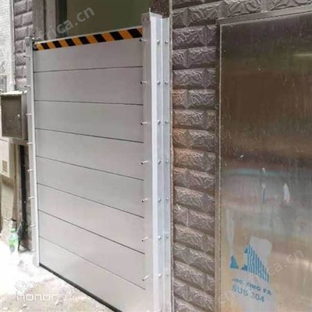 宏固电气超市防汛挡水门 抗洪铝合金挡水墙 商铺防汛挡水门