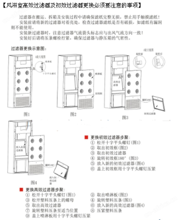 风淋室高效过滤器更换安装步骤 风淋室高效过滤器更换安装步骤
