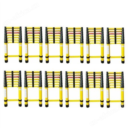悦明玻璃钢全绝缘电工用梯 工程关节梯 便捷登高爬梯子