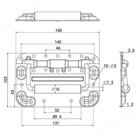 尚御 LS07-10BK42 黑色 1.0麻料平贴6.8mm 中拉手