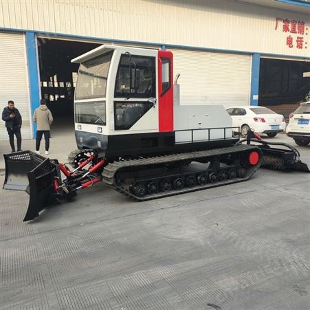 360度全铝式除雪机 全新履带式平雪车 多地形油电两用翻雪机