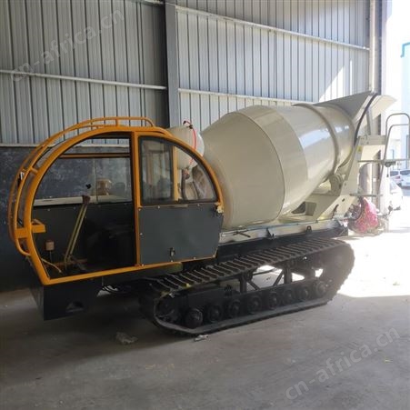 小型自动上料灰车 多地形3方混凝土搅拌车 农用路面四不像罐车