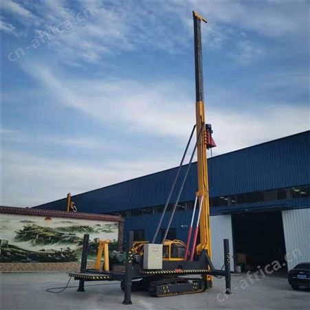 360度旋转基础桩钻机 小型地基光伏打桩机 全新螺旋地桩长螺旋