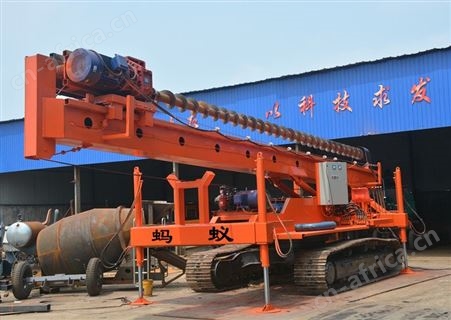 定做自装车螺旋钻孔机 高压旋喷光伏长螺旋 15米深地基履带打桩机
