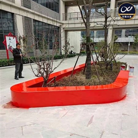 商场动物造型玻璃钢坐凳定做 广场种植池座椅制作高强度