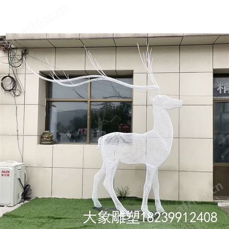 不锈钢编织雕塑 动物雕塑价格 不锈钢剪影雕塑
