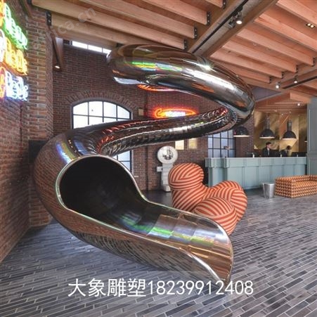 宁夏不锈钢滑梯价格 定制不锈钢滑梯 景观滑梯