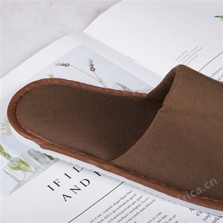星级酒店一次性拖鞋 全棉汗衫布拖鞋 防滑加厚底定制logo