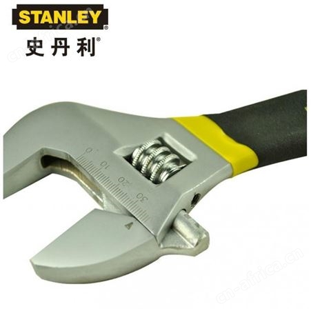 美国STANLEY/史丹利 双色沾塑柄活动扳手