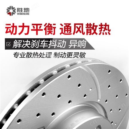 胜地打孔划线刹车盘DS21724适用雅阁9代10代思铂睿新奥德赛前盘