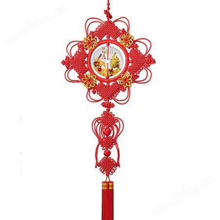 中国结挂件大号玉石平安扣招财客厅玄关电视墙如意天锦