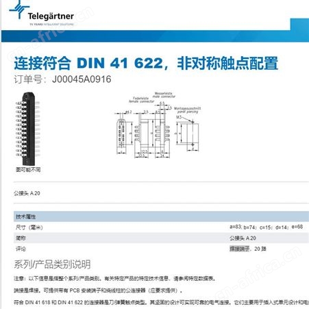 telegartner插头J01151A0051