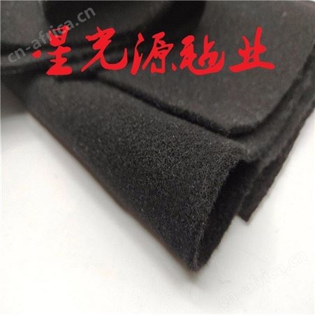 黑色涤纶纤维毛毡，隔音毛毡，硬针刺毛毡
