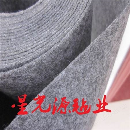 灰色针刺化纤毡，吸音隔热垫毛毡，涤纶纤维毛毡