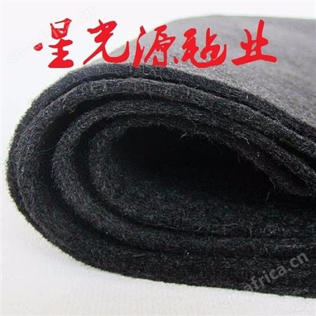 黑色隔音毛毡，涤纶针刺毛毡，汽车内饰件无纺布毛毡