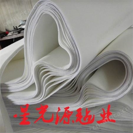 白色化纤毛毡，过滤毛毡布，针刺无纺布毛毡