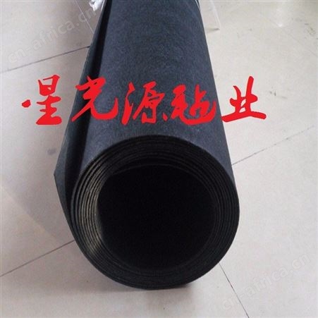 针刺无纺布阻燃毛毡，黑灰色汽车内饰用毛毡布