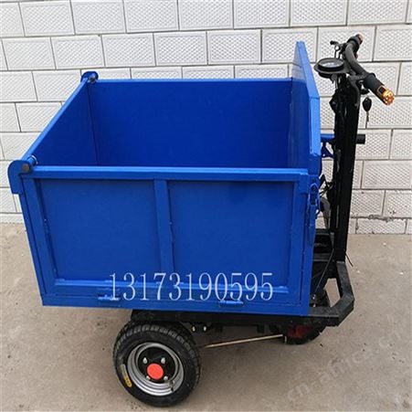 汇鑫小型电动手斗车 工地无级调速运料车 农村橡胶充气轮