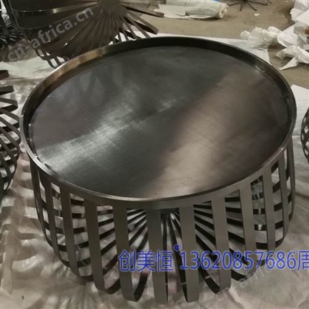 来图订做玫瑰金钛金不锈钢茶几