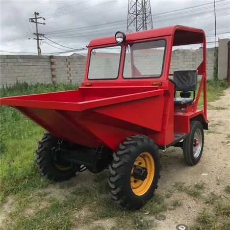 工地前卸式翻斗车 工程柴油蹦蹦车 FC10四轮柴油前翻斗车