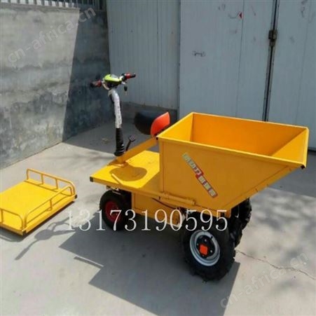 汇鑫小型电动手斗车 工地无级调速运料车 农村橡胶充气轮