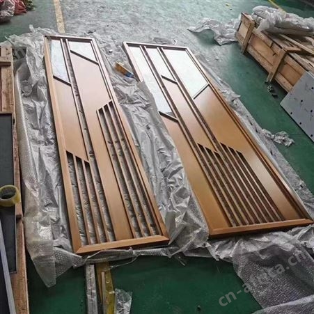 现代餐厅不锈钢屏风 无指纹铝合金屏风定制