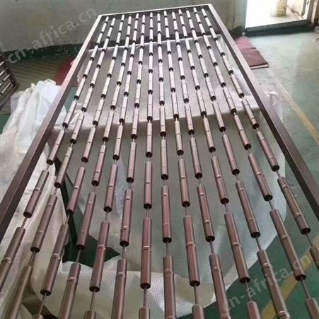 现代餐厅不锈钢屏风 无指纹铝合金屏风定制