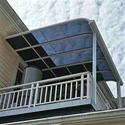 昆明铝合金雨棚定做 露天阳台遮阳棚价格