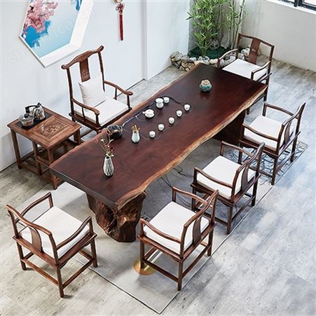 实木泡茶台 朴舍艺品 新中式实木家具 精巧