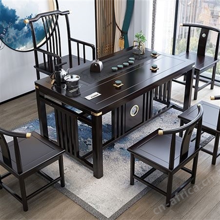 实木泡茶台 朴舍艺品 茶台实木茶桌大板 华丽