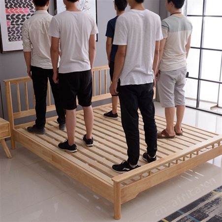 厂家直营实木床1.8米双人床 家用小户型家具价格 北欧1.5米单人床现代简约公主床