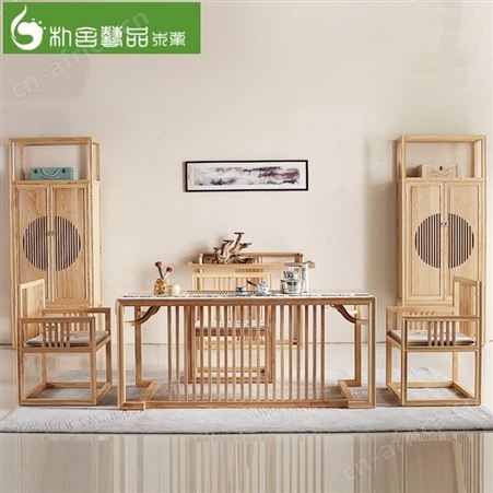 新式茶公室家用茶台  客厅泡茶桌 实木茶桌椅整装厂家